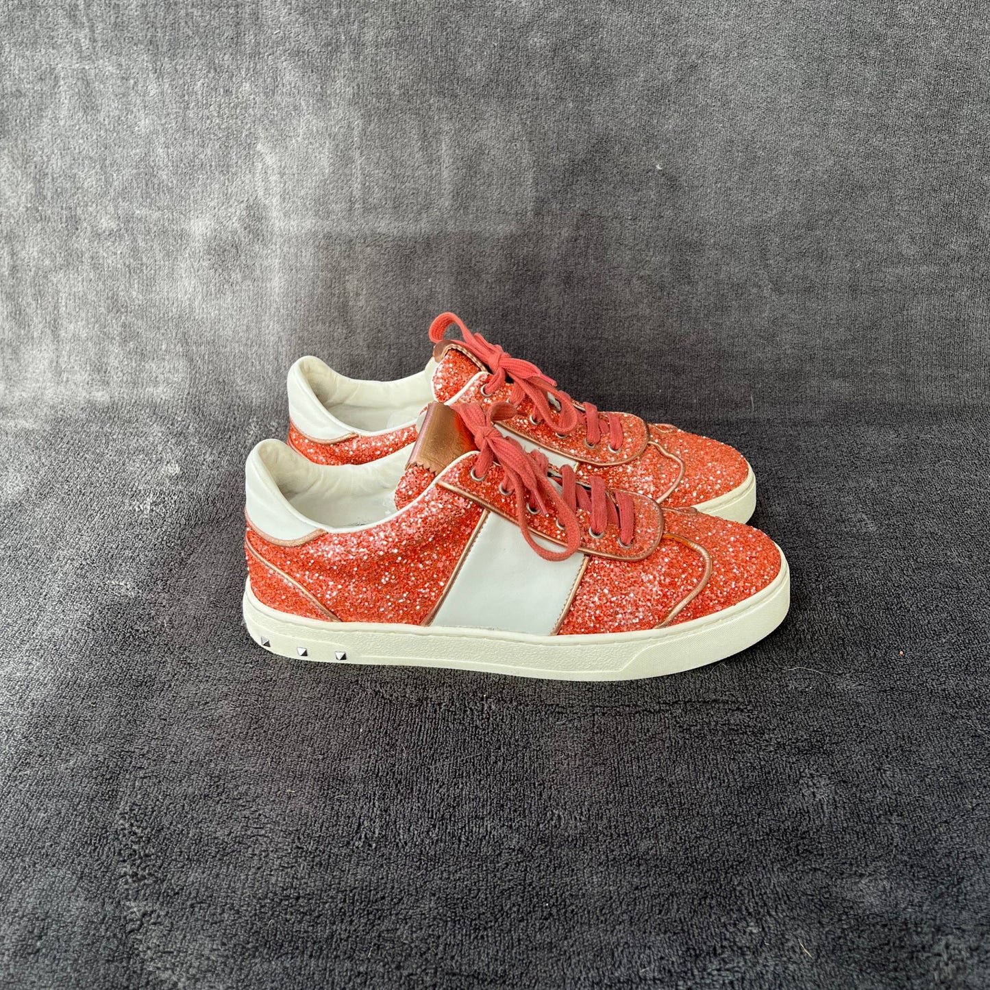 Valentino Flycrew Sneaker Glitter Pink | 38